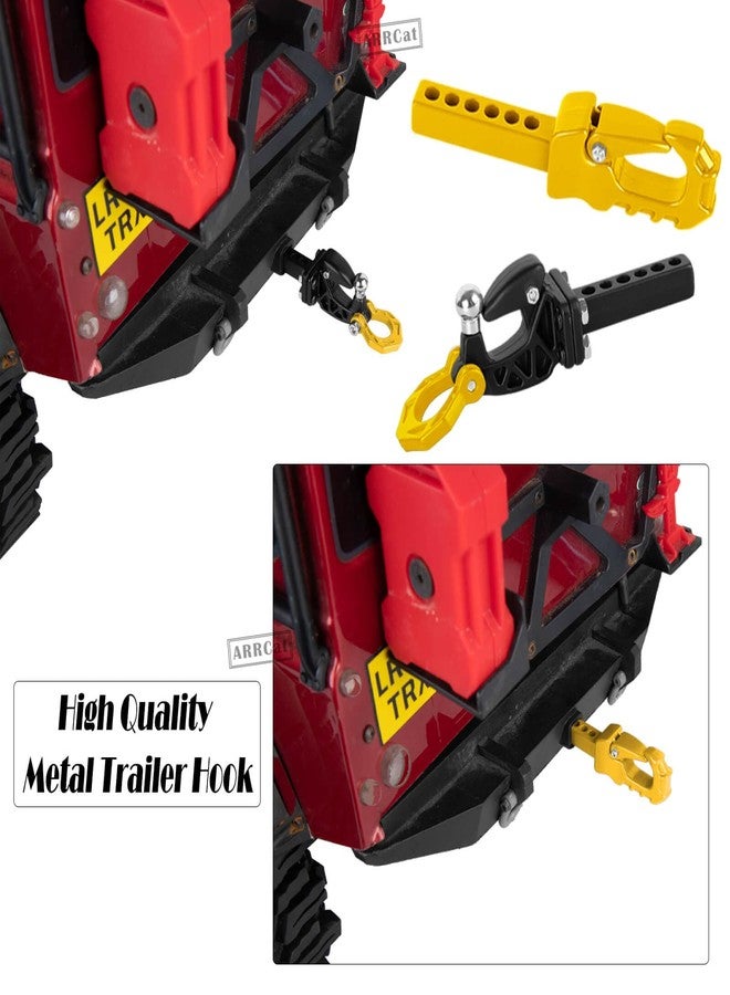 ARRCat RC Decoration Upgrades Part for 1/10 SCX10,Trx4/6,GEN7/8,Jack,Fuel Tank,Shovel,Axe,Trailer Chain/Hook/Rope/Receiver/Elastic Force Rope,Antenna,Nitrogen Bottle,Ladder,Recovery Board,Orange - Image 5